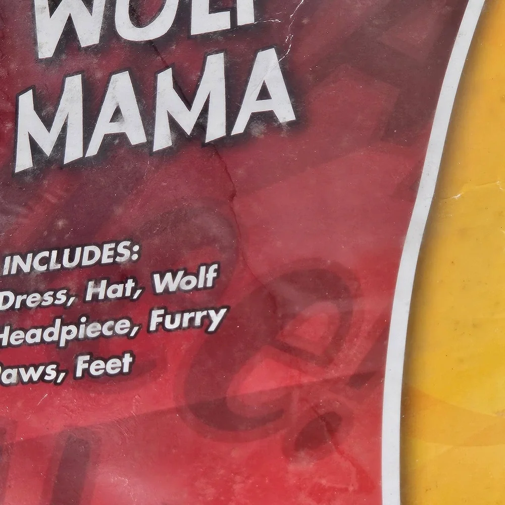 Spirit Halloween Wolf Mama Adult Costume Big Bad Wolf Granny One Size Red Floral - Picture 3 of 5